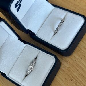 14k engagement ring set